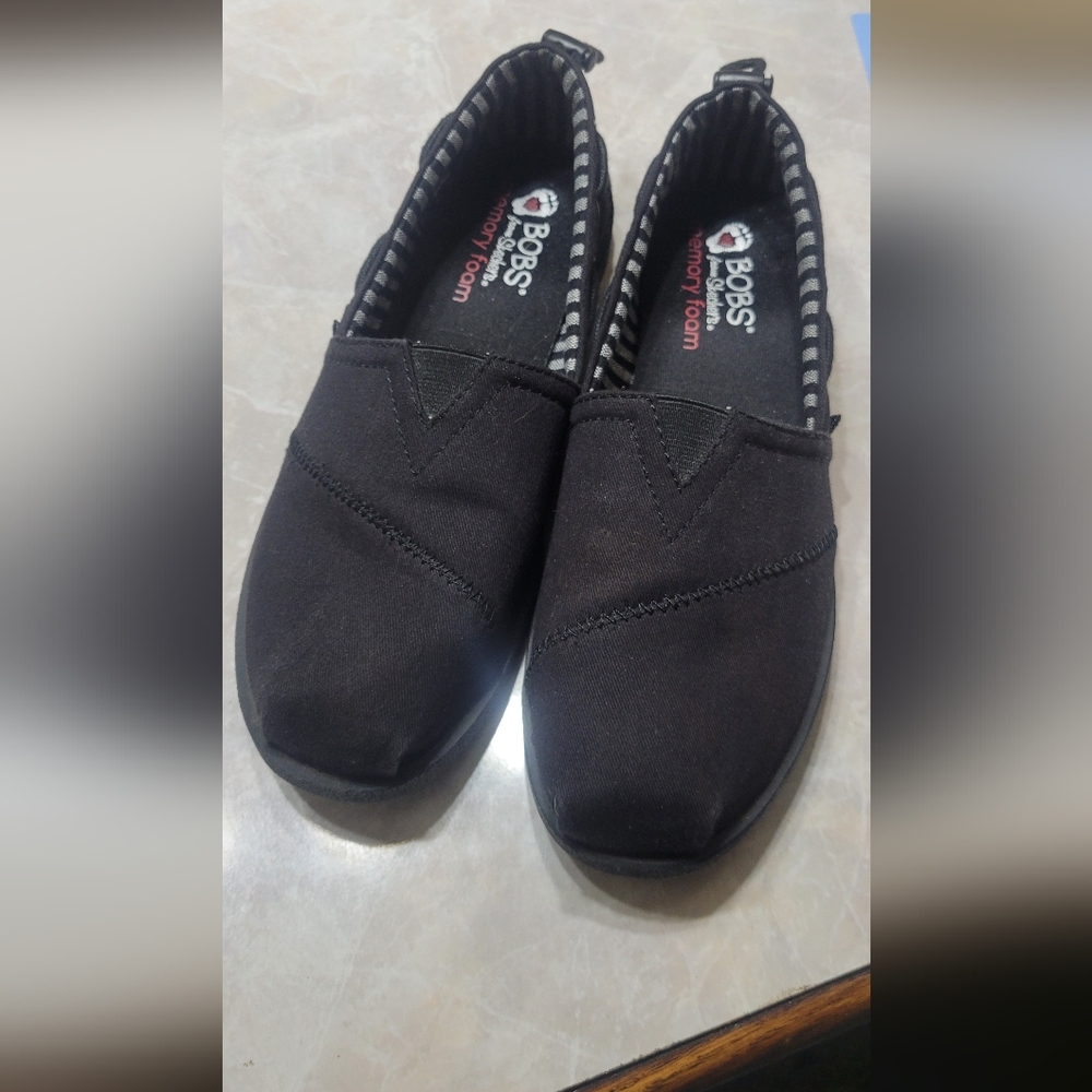 Skechers Black Casual Slip-Ons